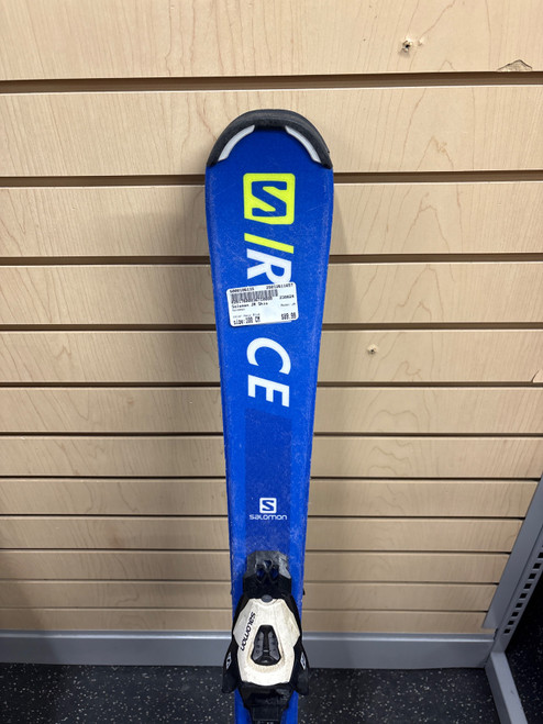 Vist Large View of Product Image Which is Used Salomon JR Boys DH Ski/Binding Navy Blue 100 cm