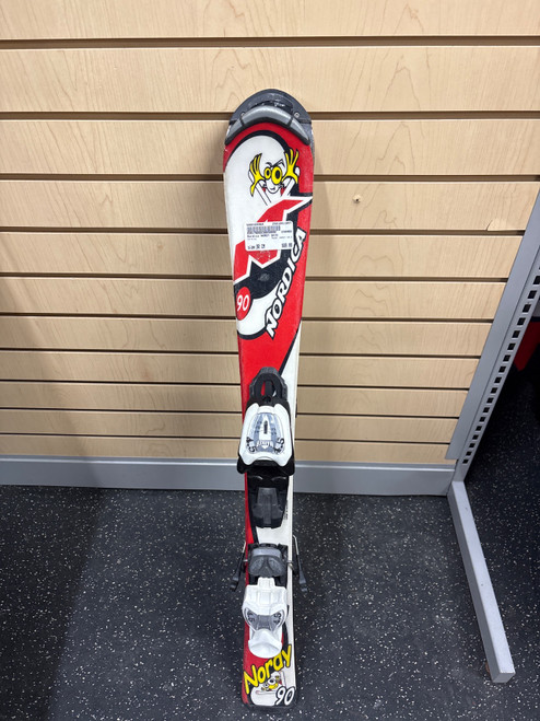 Vist Large View of Product Image Which is Used Nordica NORDY SKIS Boys DH Ski/Binding None 90 cm