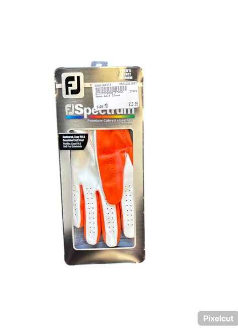 Vist Large View of Product Image Which is NEW FJ spectrum Men’s Cadet Medium Golf Glove Orange