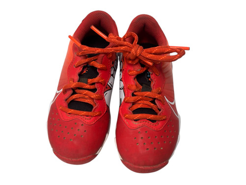 Used Nike ALPHA HUARACHE 4 KEYSTONE FZ8657-601 Baseball & Softball Cleats Neon Orange Youth 10.0 11731-S000137138