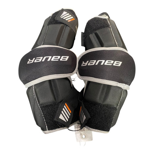 Vist Large View of Product Image Which is Used Bauer Lacrosse Arm Pads/Guards Black LG