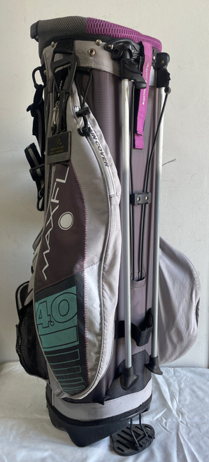 Used Maxfli 5-WAY STAND BAG Womens Stand Bag Grey And Pink 11735-S000346112
