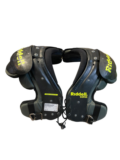 Used Riddell SURGE FB Shoulder Pads Black LG 11706-S000350555