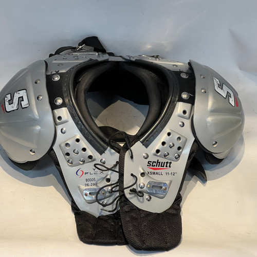 Used Schutt Y FLEX XSMALL FB Shoulder Pads Grey XS 11878-S000018917