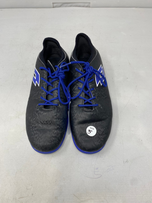 Vist Large View of Product Image Which is Used Lotto Soccer Indoor Shoes Navy Blue Junior 05