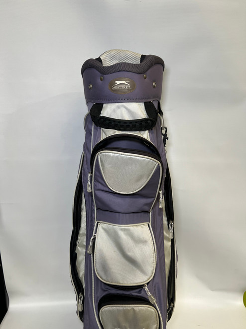 Vist Large View of Product Image Which is Used Slazenger SLAZENGER WMNS GOLF BAG Womens Cart Bag Purple And White 11843-S000012585