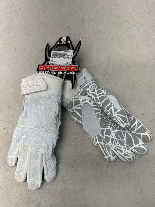 Vist Large View of Product Image Which is Used HYBRID BB/SB Batting Gloves White LG 11835-C000193468
