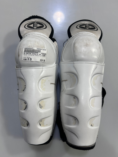 Used Easton SG EASTON STEALTH JR 10INCH Youth Shin Guards White 10" 11615-S000265610