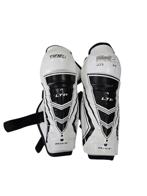 Used CCM LTP SHIN GUARDS Junior Shin Guards White 9" 11617-S000323307