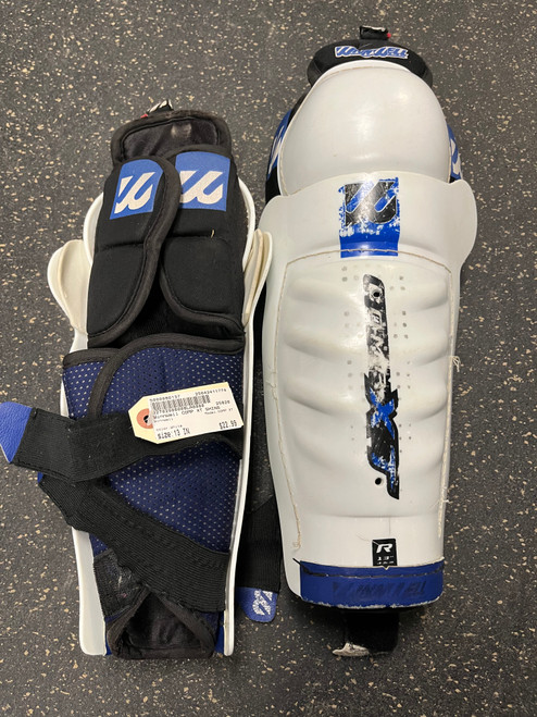 Used WinnWell COMP XT Intermediate Shin Guards White 13" 11774-S000080137