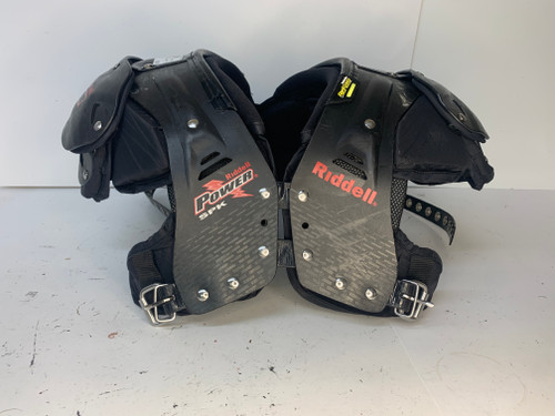 Used Riddell POWER SPK FB Shoulder Pads Black XS 11793-S000248440
