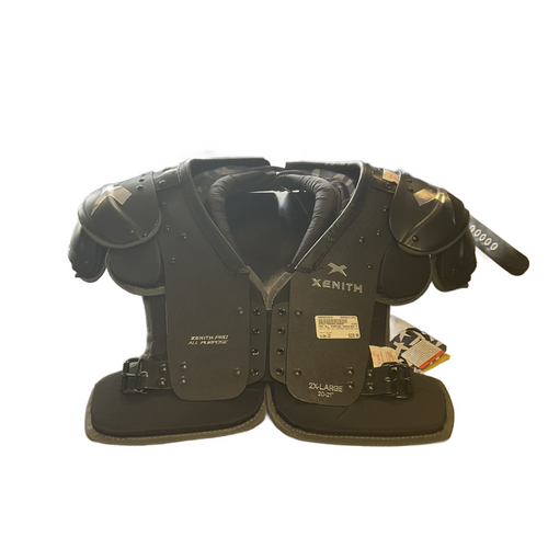 Used Xenith PRO ALL PURPOSE SHOULDER PADS FB Shoulder Pads Black 2X 11852-S000023838