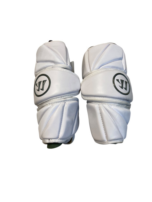 Vist Large View of Product Image Which is Used Warrior EVO Lacrosse Arm Pads/Guards White LG 11706-S000350700