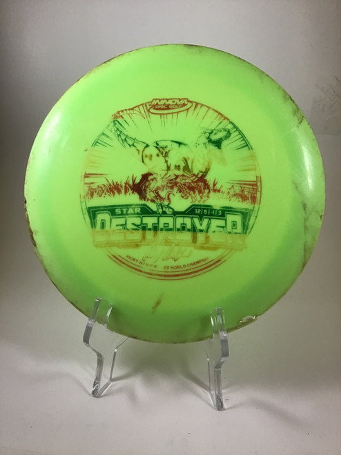 Vist Large View of Product Image Which is Used Innova STAR DESTROYER Disc Golf Driver Neon Green 168g 10105-S000280002