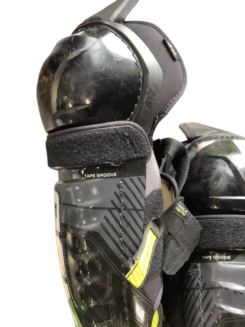 Used CCM AS-V Senior Shin Guards Black 20" 11479-S000391937