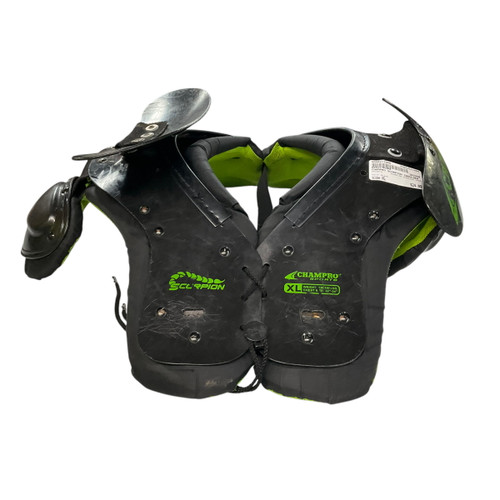 Vist Large View of Product Image Which is Used Champro SCORPION SHOULDER PADS FB Shoulder Pads Black XL 11484-S000277909