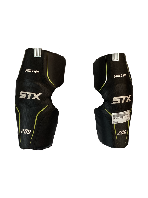 Vist Large View of Product Image Which is Used STX STALLION 200 Lacrosse Arm Pads/Guards Grey Senior