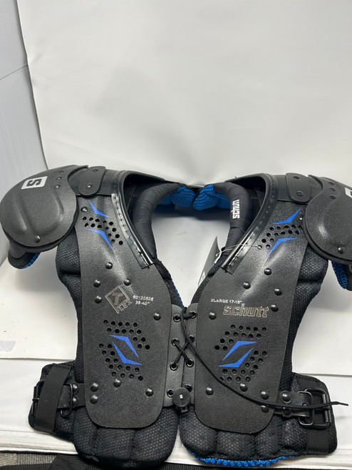 Vist Large View of Product Image Which is NEW Schutt YXL TFLEX FB Shoulder Pads Black