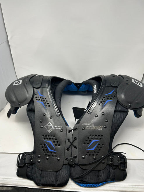 Vist Large View of Product Image Which is NEW SCHUTT LG FB Shoulder Pads Black