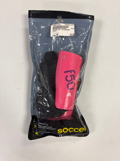 Vist Large View of Product Image Which is Adidas Soccer Shin Guards Junior Pink SM