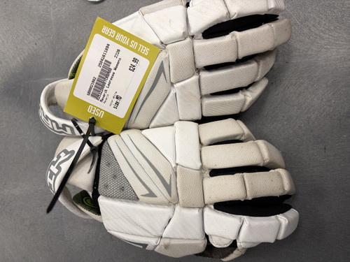 Vist Large View of Product Image Which is Used Maverik Lacrosse Gloves Womens White MD