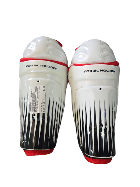Used TOTAL HOCKEY Youth Shin Guards White 9" 11617-S000323434