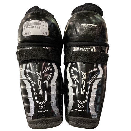 Used CCM ULTRA 2.0 Youth Shin Guards None 8" 11776-S000382413