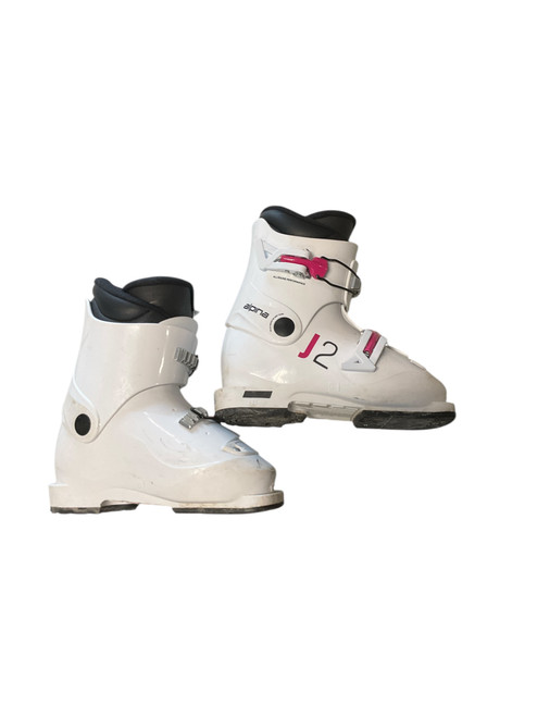 Used Alpina J2 GIRL Girls DH Ski Boot White 195 MP - Y13 11512-S000220988