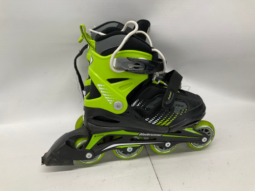 Used Rollerblade PHOENIX 2-6 Junior Rec Fitness Skates Lime Green Adjustable 11836-S000025161