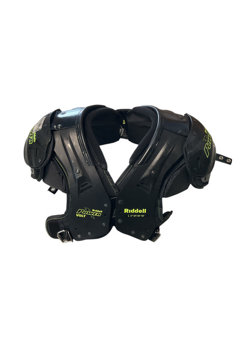 Vist Large View of Product Image Which is Used Riddell POWER VOLT FB Shoulder Pads Black LG 11512-S000220997