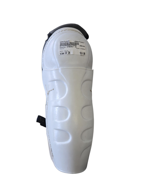 Used Easton SYNERGY Youth Shin Guards White 10" 11617-S000323505
