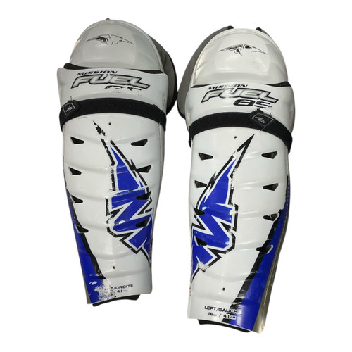 Used Mission FUEL 85 Senior Shin Guards White 16" 11362-S000159031