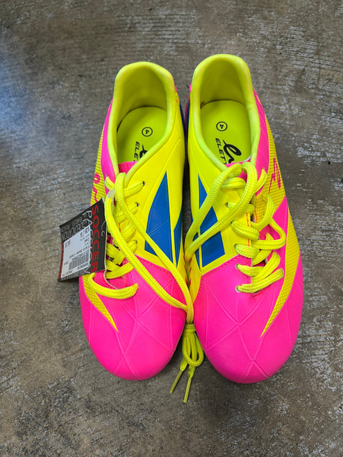 Vist Large View of Product Image Which is Used Eletto Soccer Cleats Yellow Junior 04