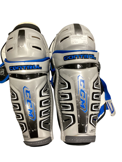 Used CCM CONTROL Senior Shin Guards Grey 14" 11804-S000252248