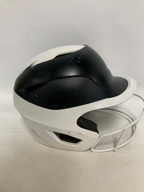 Vist Large View of Product Image Which is Used Easton PROWESS Batting Helmet w/Mask White And Black M/L 11823-S000030845