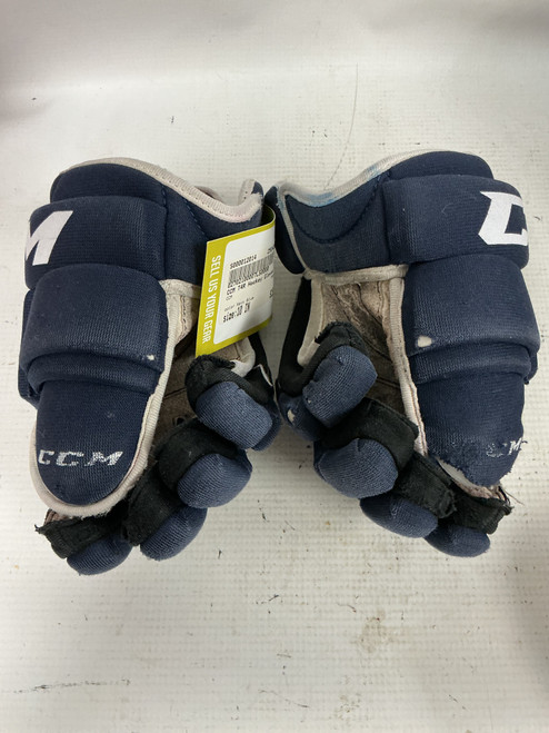 Vist Large View of Product Image Which is Used CCM T4R Junior Gloves Navy Blue 10"