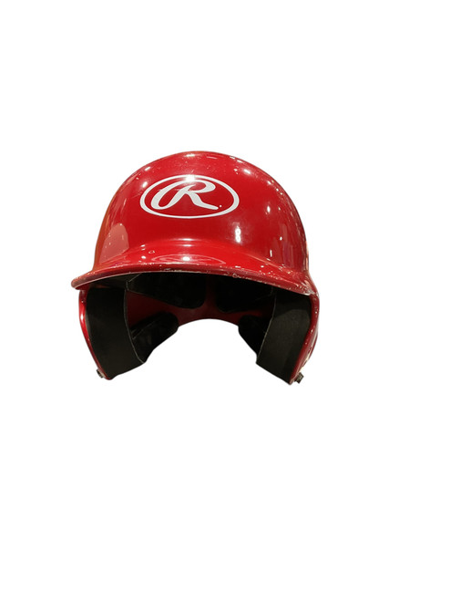 Vist Large View of Product Image Which is Used Rawlings RED BB HELMET Batting Helmet No Mask Red One Size 11834-S000034686