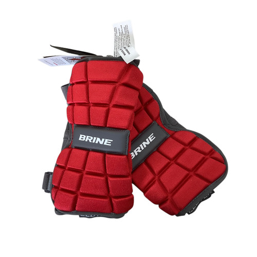 Used Brine CLUTCH Lacrosse Arm Pads/Guards Red LG 11760-S000074727