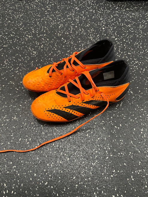 Vist Large View of Product Image Which is Used Adidas Soccer Cleats Orange Junior 05