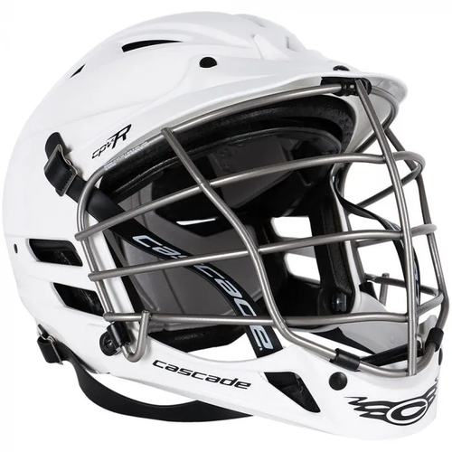 Vist Large View of Product Image Which is Cascade CPV-R Lacrosse Helmet White