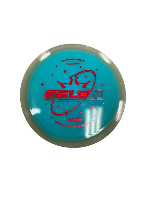 Vist Large View of Product Image Which is New Dynamic Discs MOONSHINE ORBIT FELON Disc Golf Driver Carolina Blue 173g