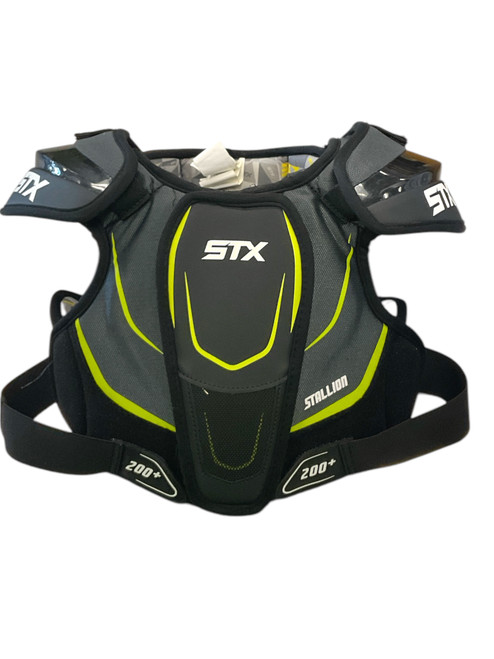 Used STX STALLION 200+ Lacrosse Shoulder Pads Grey MD 11856-S000018598