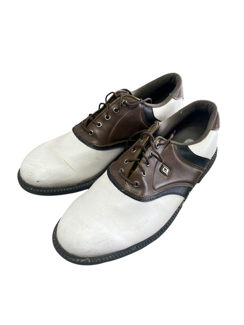 Vist Large View of Product Image Which is Used Foot Joy Mens Golf Shoes White Senior 10.5