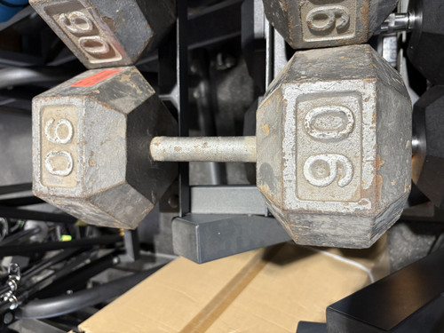 Vist Large View of Product Image Which is Used Hex Dumbbell (Each) 90 lb 11731-S000137941