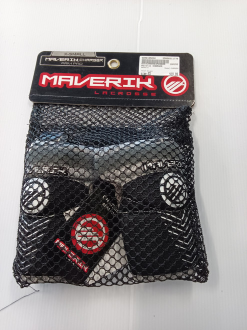 Vist Large View of Product Image Which is New Maverik CHARGER Lacrosse Arm Pads/Guards Black XS