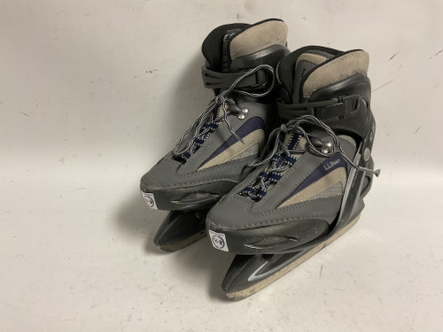 Used LL BEAN IC.B1 ADJ 4-6 Boys Softboot Skate Grey Adjustable 11855-S000183697