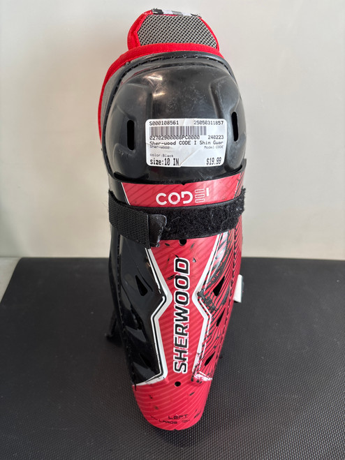 Used Sher-wood CODE Junior Shin Guards Black 10" 11857-S000108561
