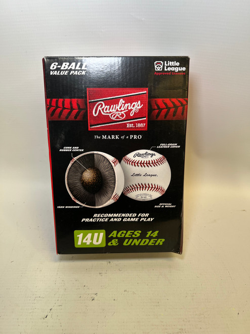 Used Rawlings RAWLINGS LITLLE LEAGUE 6 PACK BALL Field Equipment 11843-S000013433