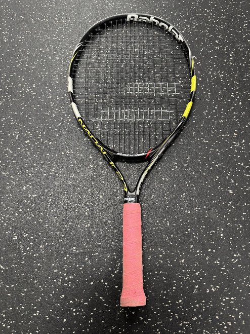 Used Babolat JR 25 Junior Tennis Racquet Yellow 23" 11849-S000027122 Vist Large View of Product Image Which is Used Babolat JR 25 Junior Tennis Racquet Yellow 23"