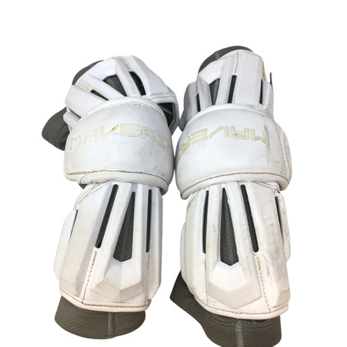 Vist Large View of Product Image Which is Used Maverik MAX Lacrosse Arm Pads/Guards White MD
